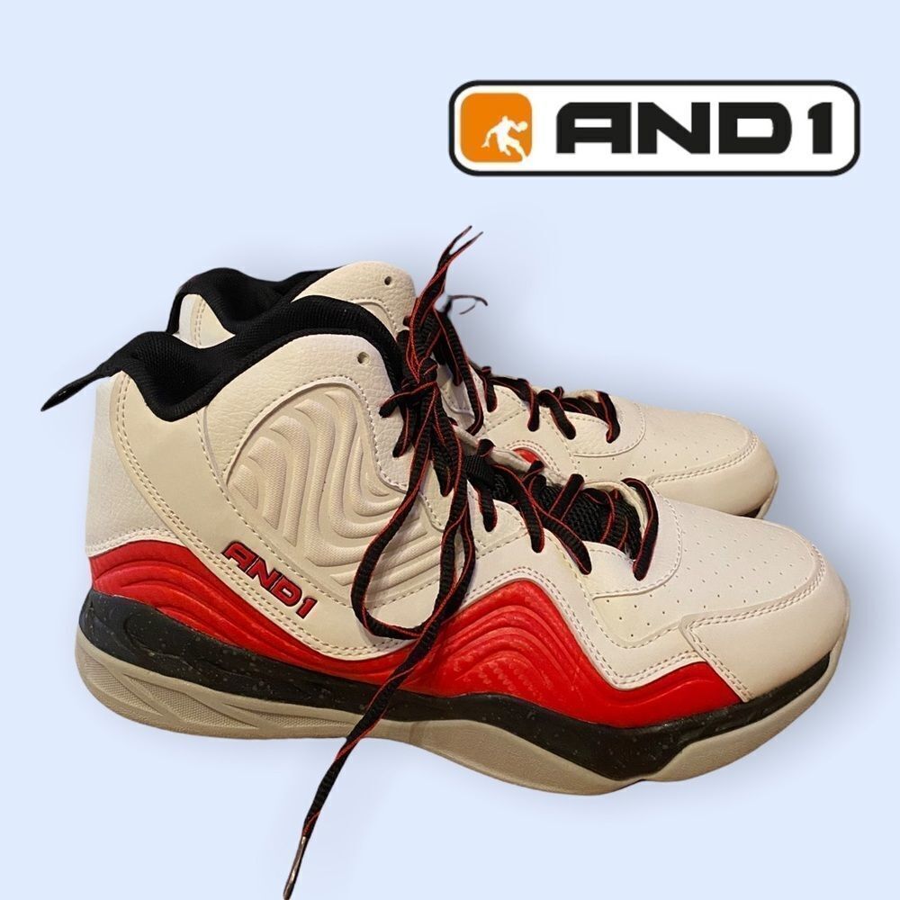 And1 Men's Black Red White Basketball Shoes Sneakers 9